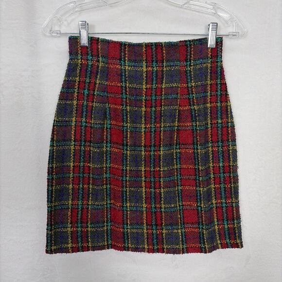 Rampage Plaid Tweed Vest & Skirt Size Medium Vintage Preppy Benefits Charity - Picture 7 of 16